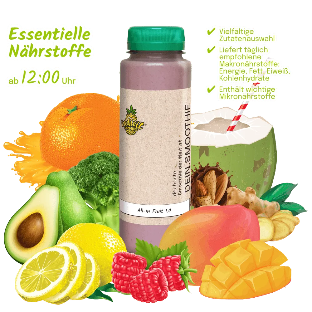 Fastensmoothie mit essentiellen Nährstoffen in der Smoothie Fastenkur Box