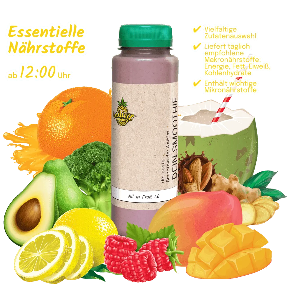 Fastensmoothie mit essentiellen Nährstoffen im Smoothie Intervallfasten Paket