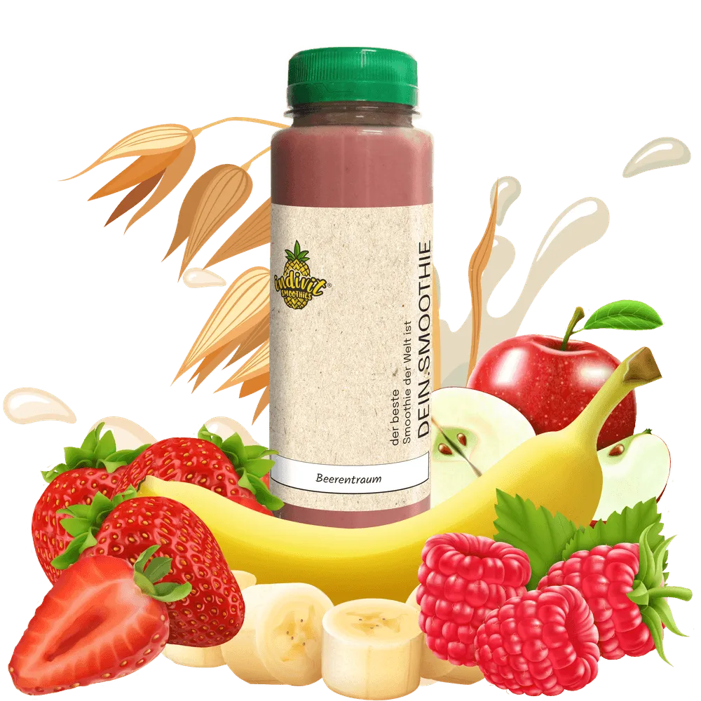 Beerentraum: Dein fruchtiger Bananen-Apfel Smoothie mit Beerenpower