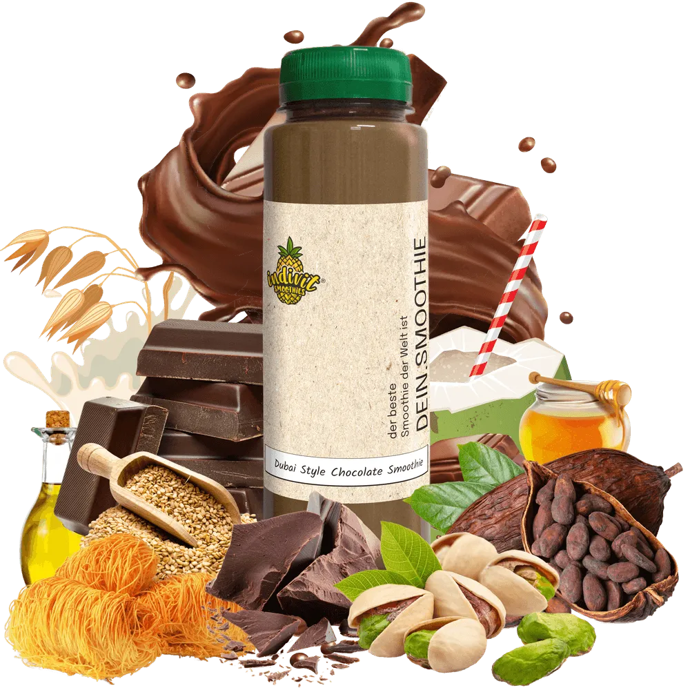 Dubai Style Chocolate Smoothie im Glas