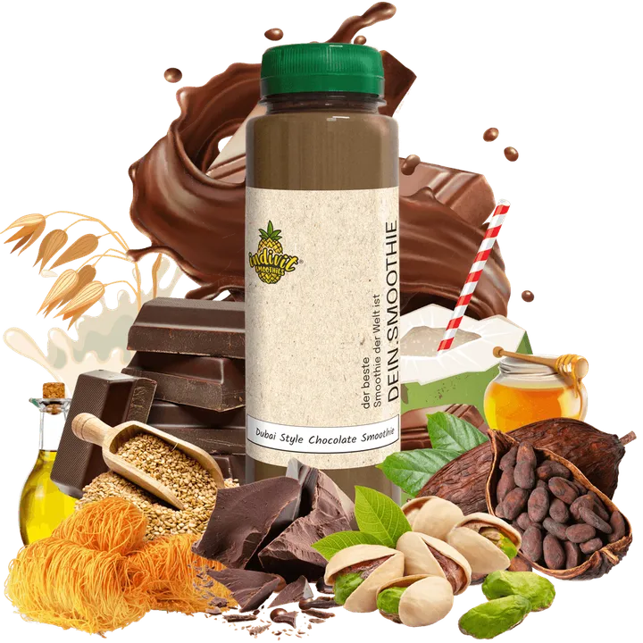 Dubai Style Chocolate Smoothie im Glas