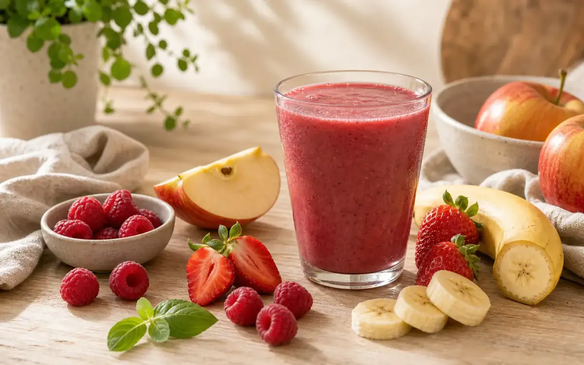 Smoothie- und Zutatenbild zu Fructover 1.0 Smoothie – Genuss bei Fructoseintoleranz