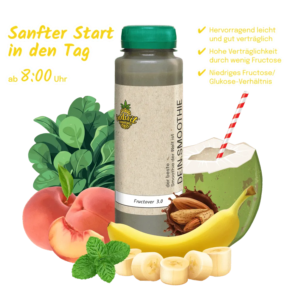 Wissenschaftliche Rezepturen mit Nährstoffprofil Fructover 3.0 Intervallfasten Smoothie Rezeptur
