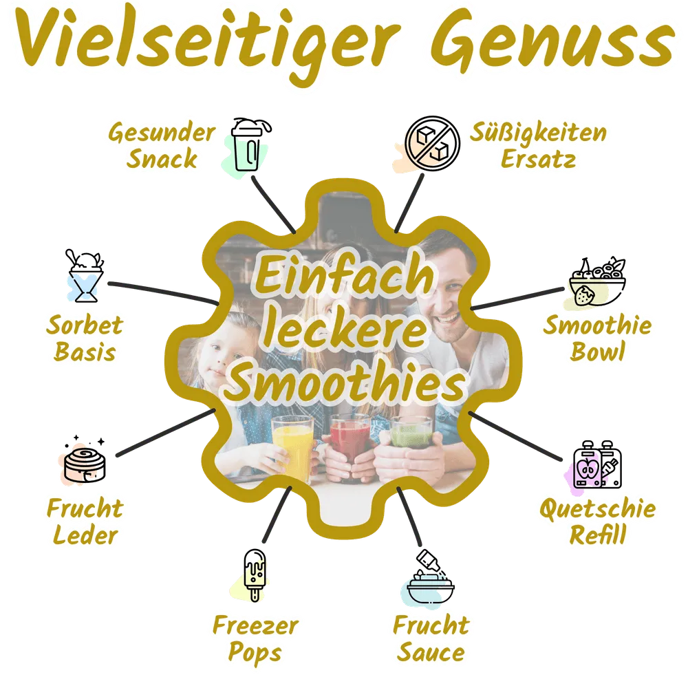 Vergleich verschiedener Genießer Smoothies