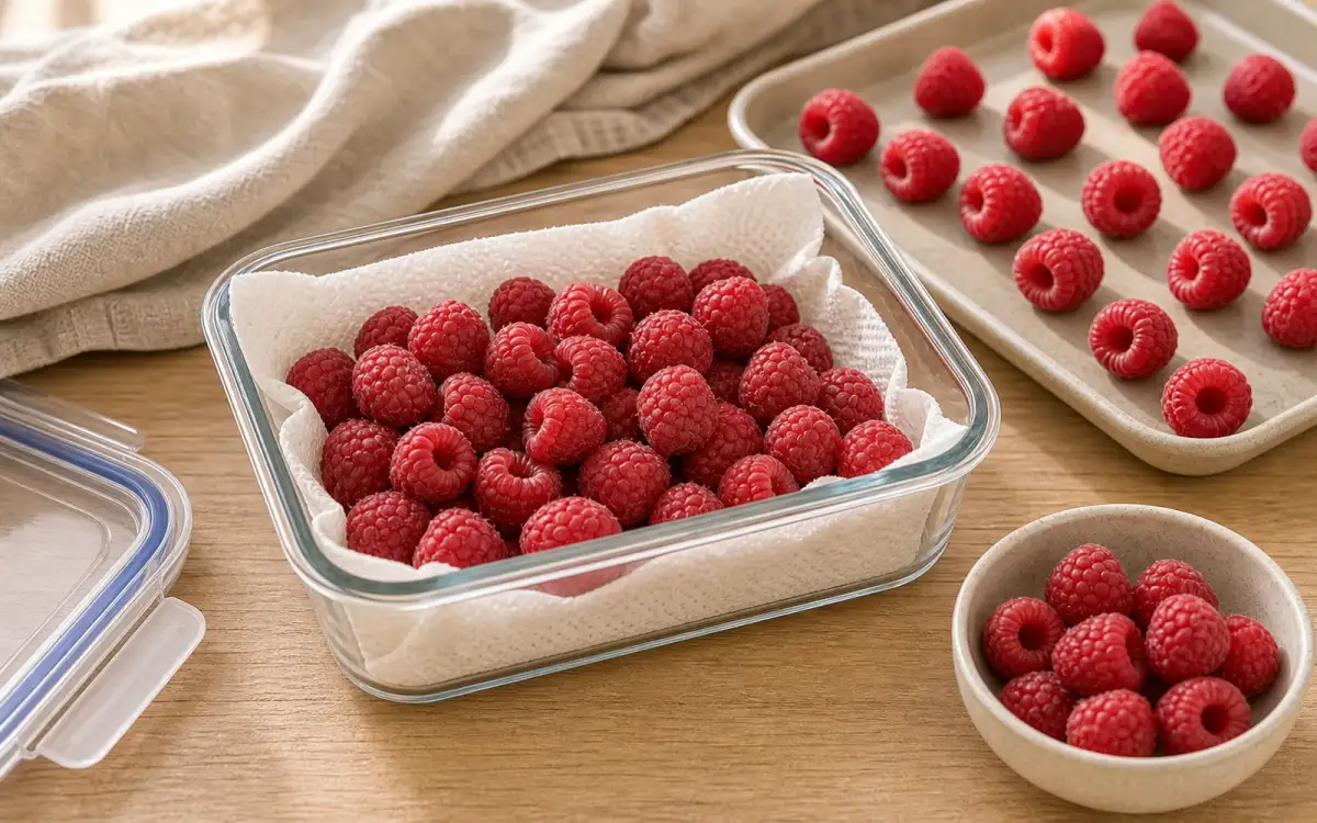 So bleiben Himbeeren frisch: Lagerungs-Tipps Himbeeren richtig lagern – Schritt-für-Schritt-Anleitung