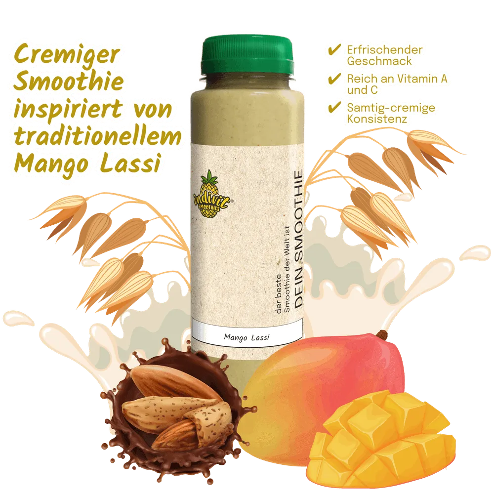 Mango-Lassi Genießer Smoothie als Dessert-Alternative