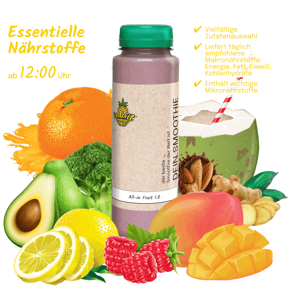 Fastensmoothie mit essentiellen Nährstoffen im Smoothie Intervallfasten Paket
