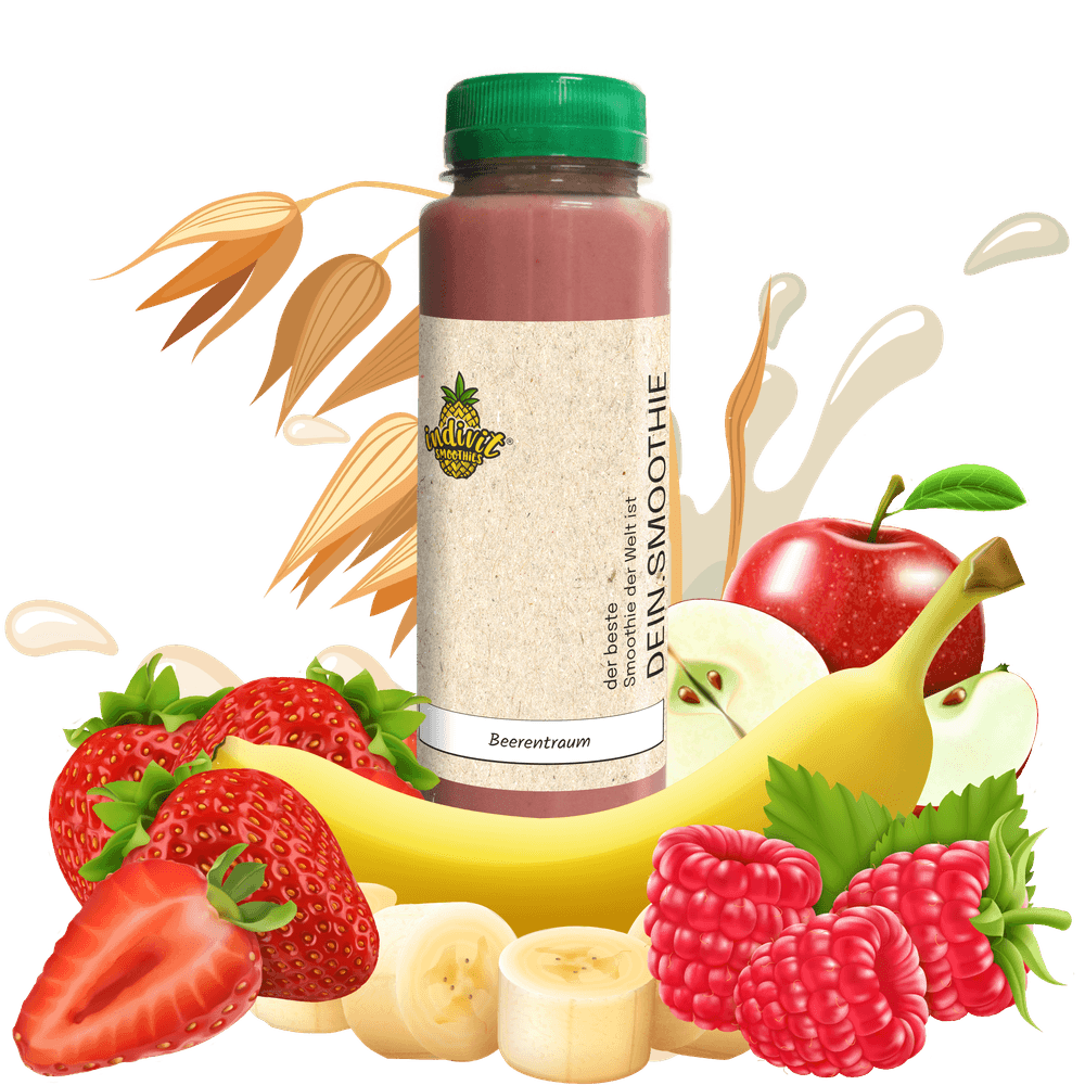 Beerentraum: Dein fruchtiger Bananen-Apfel Smoothie mit Beerenpower