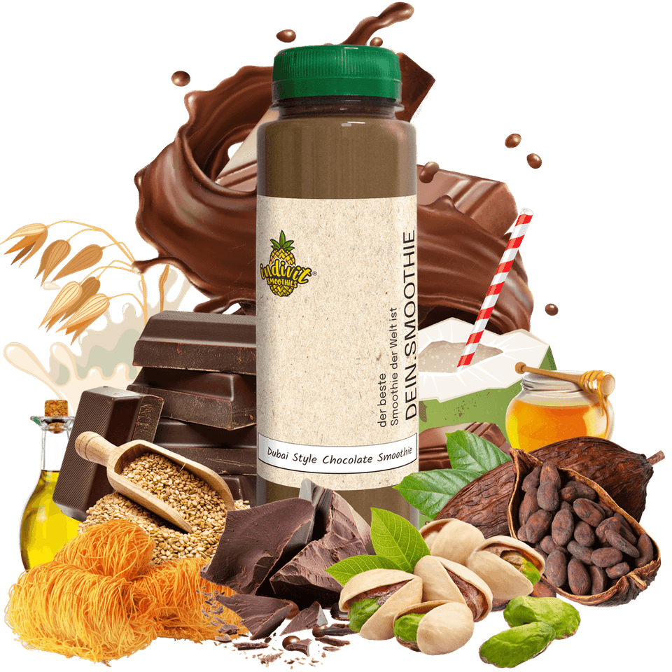 Dubai Style Chocolate Smoothie im Glas