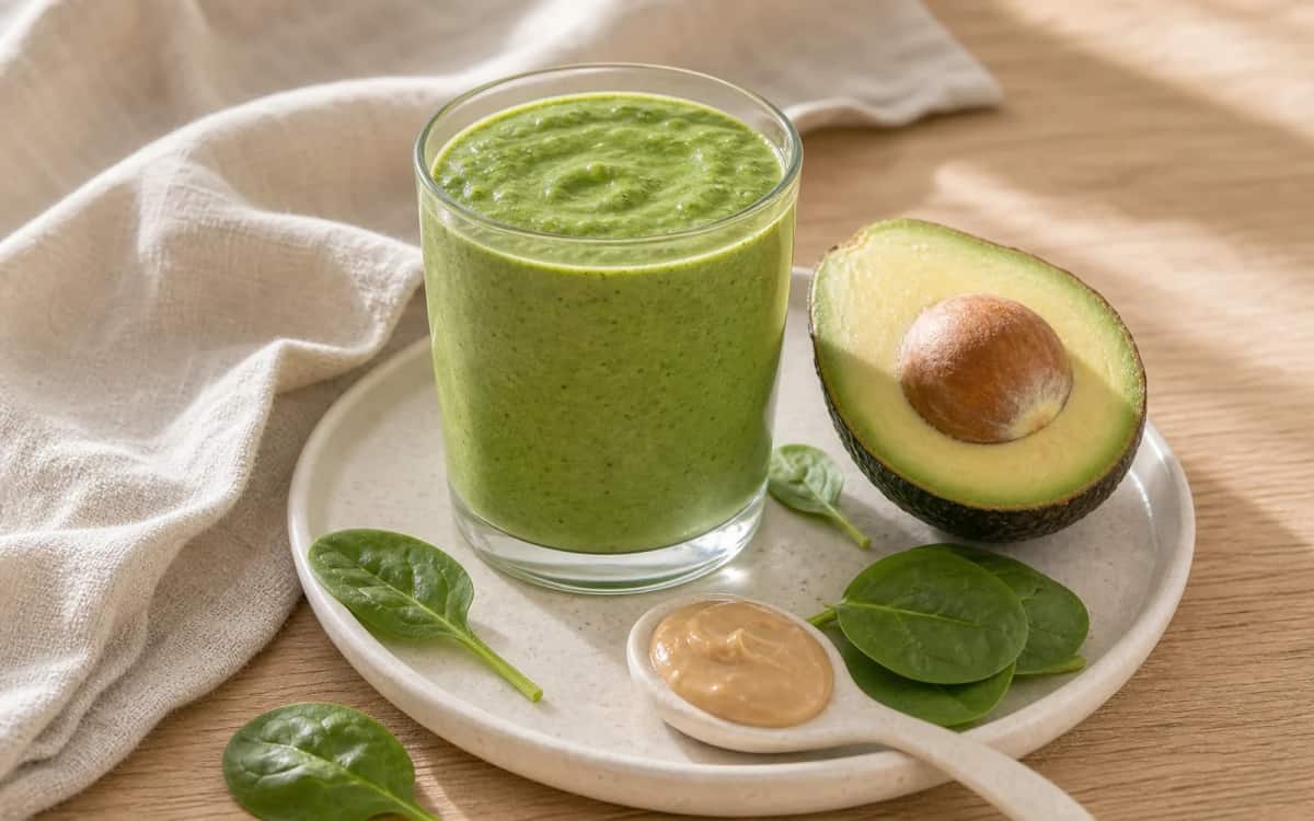 Smoothie als Frühstücks-Alternative – nährstoffreich und sättigend Smoothie- und Zutatenbild zu Smoothie als Frühstücks-Alternative – nährstoffreich und sättigend