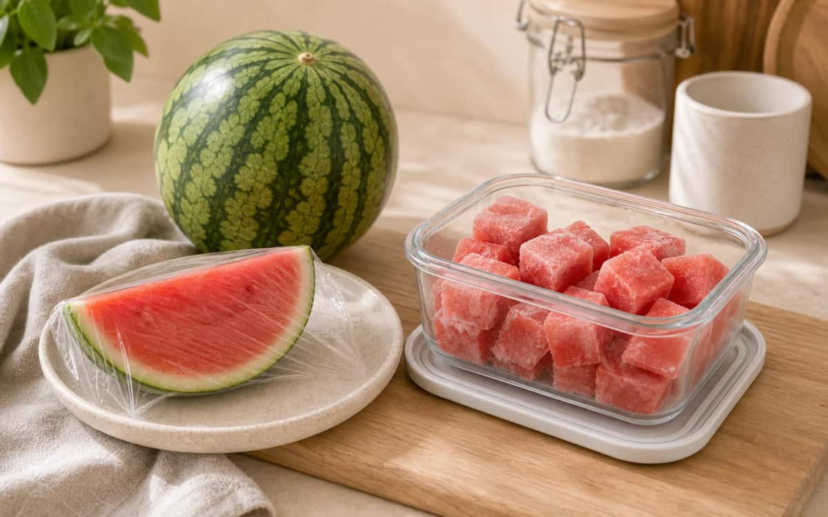 So bleibt die Wassermelone frisch – clevere Lagerung Tipps zur Aufbewahrung von Wassermelone – ganz, geschnitten, eingefroren