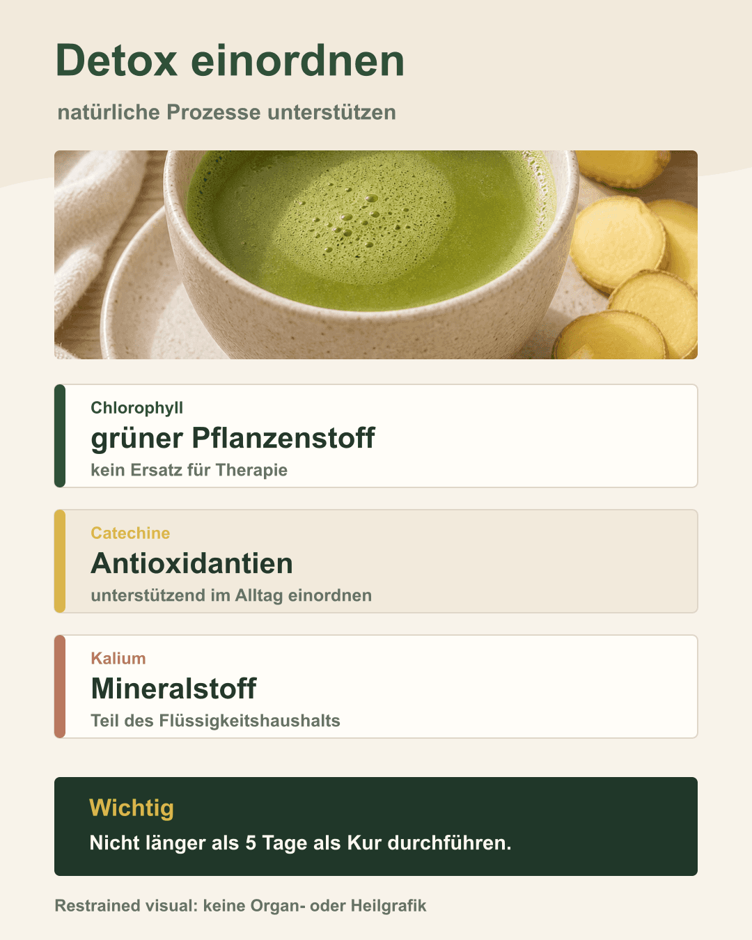 Matcha Detox Wirkung: Natürlich entgiften Symbolische Darstellung der Matcha-Detox-Wirkung auf Leber, Nieren und Zellen