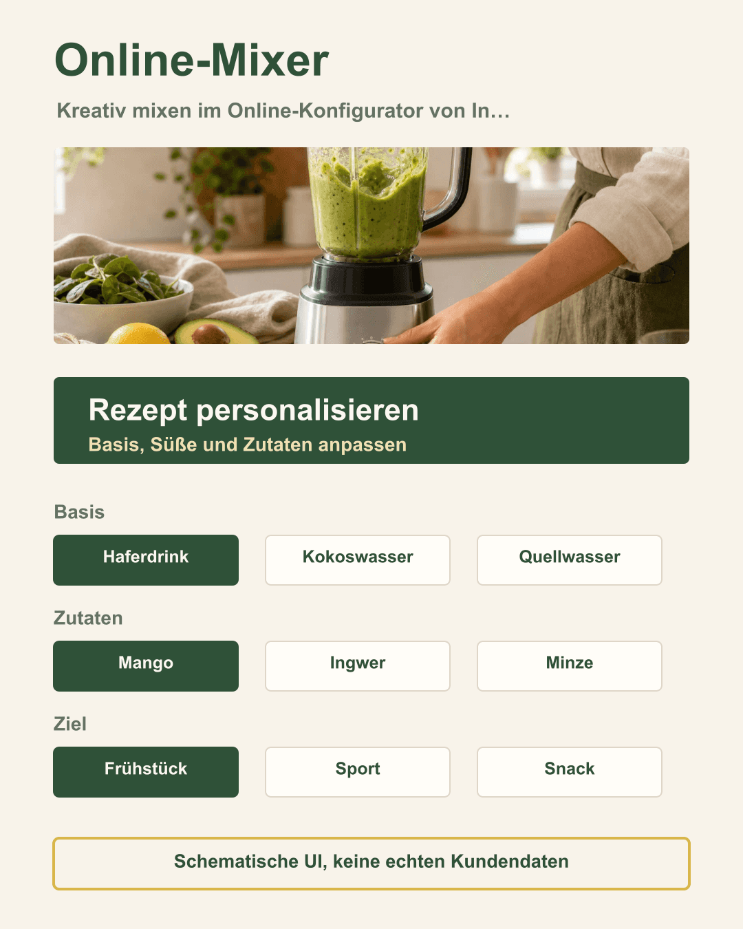 Kreativ mixen im Online-Konfigurator von Indivit Grafik zu Kreativ mixen im Online-Konfigurator von Indivit