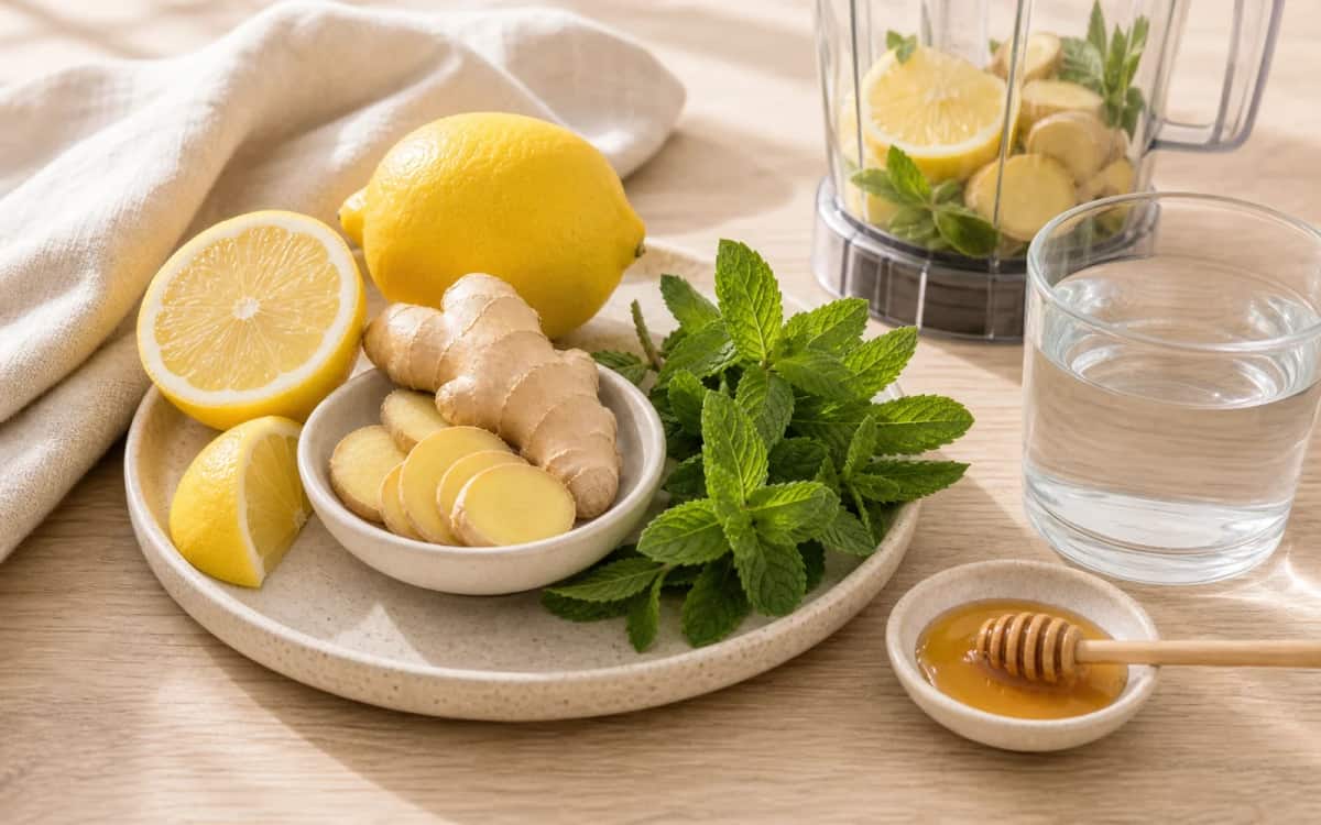 Die Stars deines Immun Boosters Smoothie- und Zutatenbild zu Die Stars deines Immun Boosters