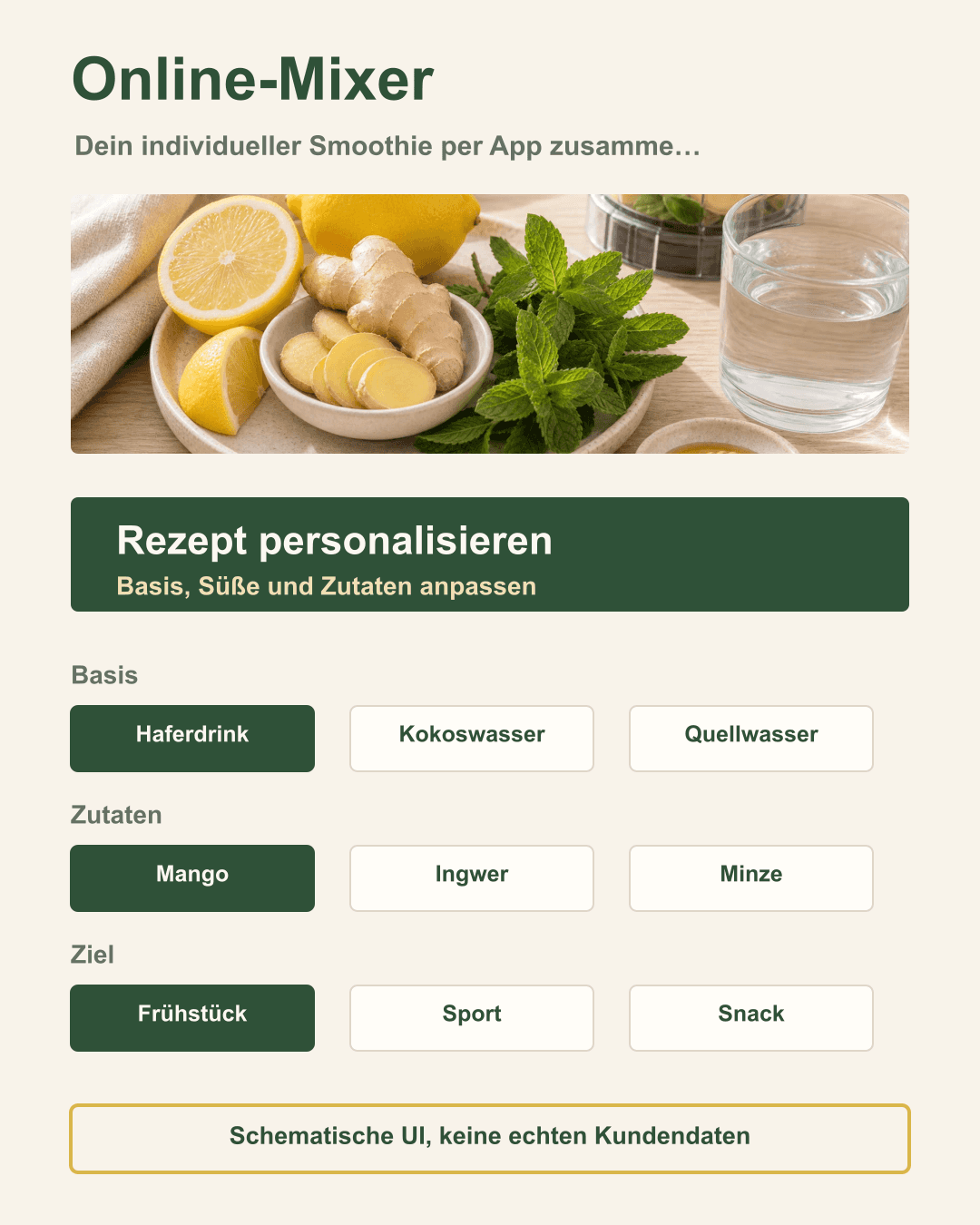 Dein individueller Smoothie per App zusammenstellen Grafik zu Dein individueller Smoothie per App zusammenstellen