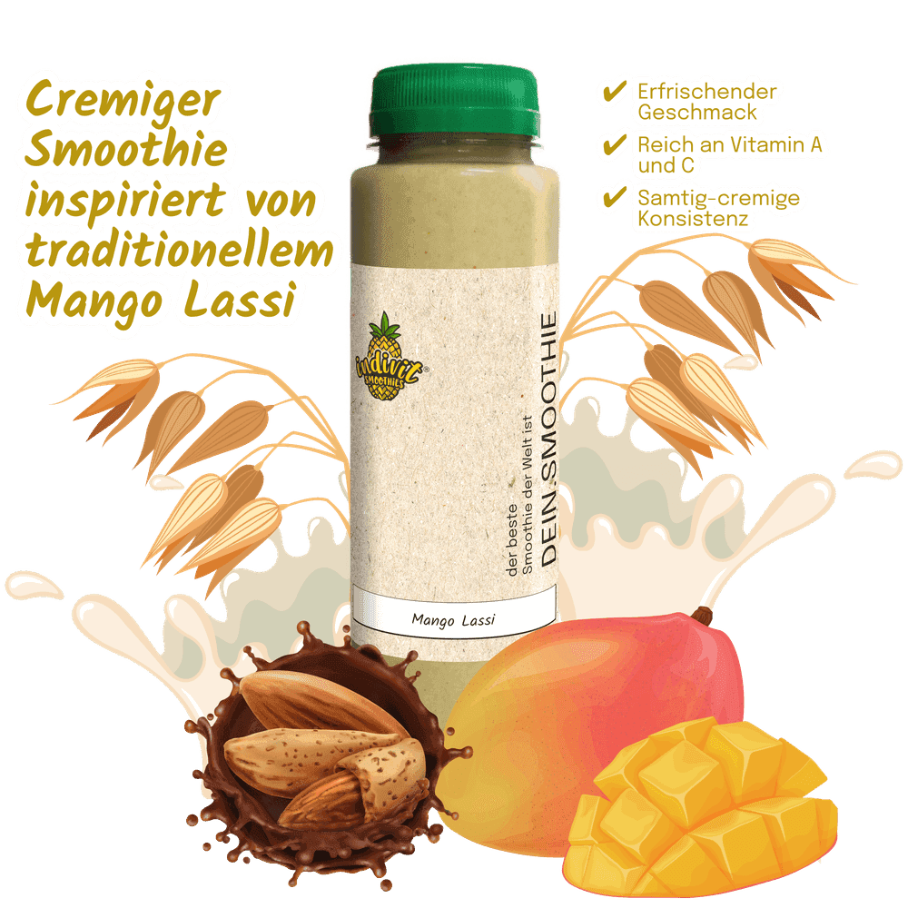 Gesunde Dessert-Alternative mit Mango Lassi Mango-Lassi Genießer Smoothie als Dessert-Alternative
