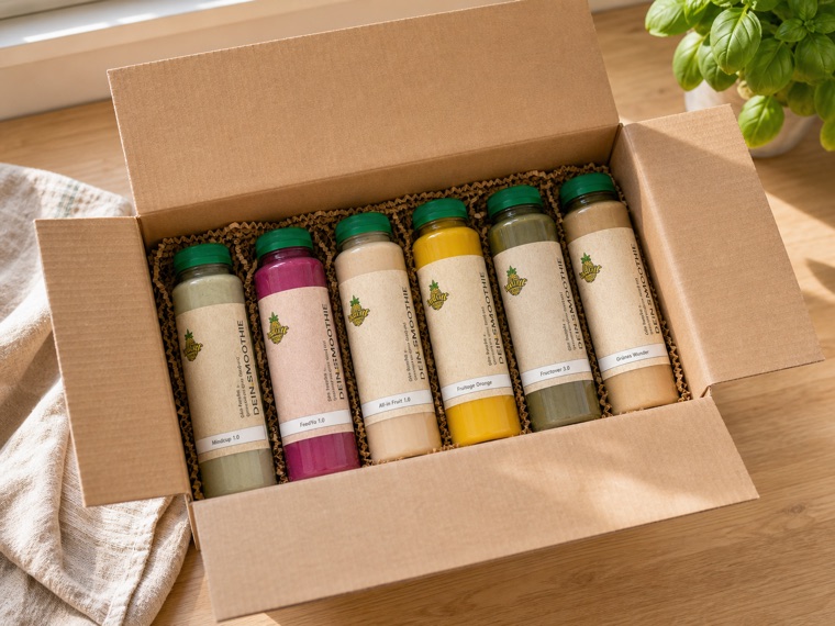 Indivit Smoothie-Box mit sortierten Smoothies aus Bio-Zutaten