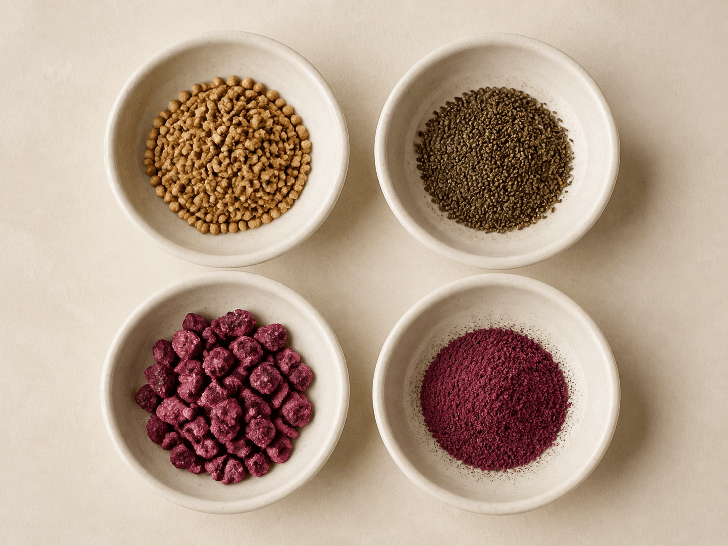 Jungle Ruby mit geröstetem Buchweizen, Brennnesselsamen, Granatapfelkernen und Acai-Pulver