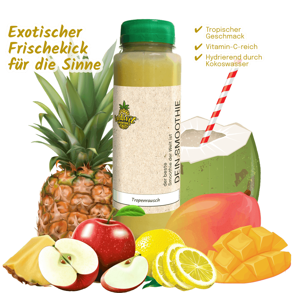Bio-Zutaten für deine Smoothies Tropenrausch Zutatenmix für Genießer Smoothies